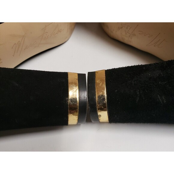 Marc Fisher Women’s Chunky Heel Suede Open-Toe Sling Back Sandals Sz 9.5M PO G - Picture 10 of 10